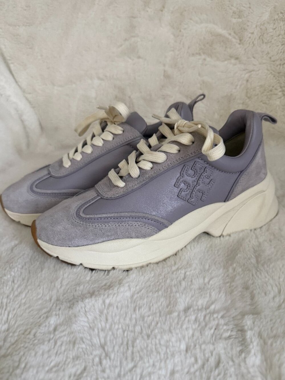 Tory Burch Good Luck Women's Trainer Spring Lavender Sneakers Size: 6.5 M